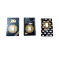 Custom security PVC card sleeves anti-counterfeiting gold bar PVC packaging card